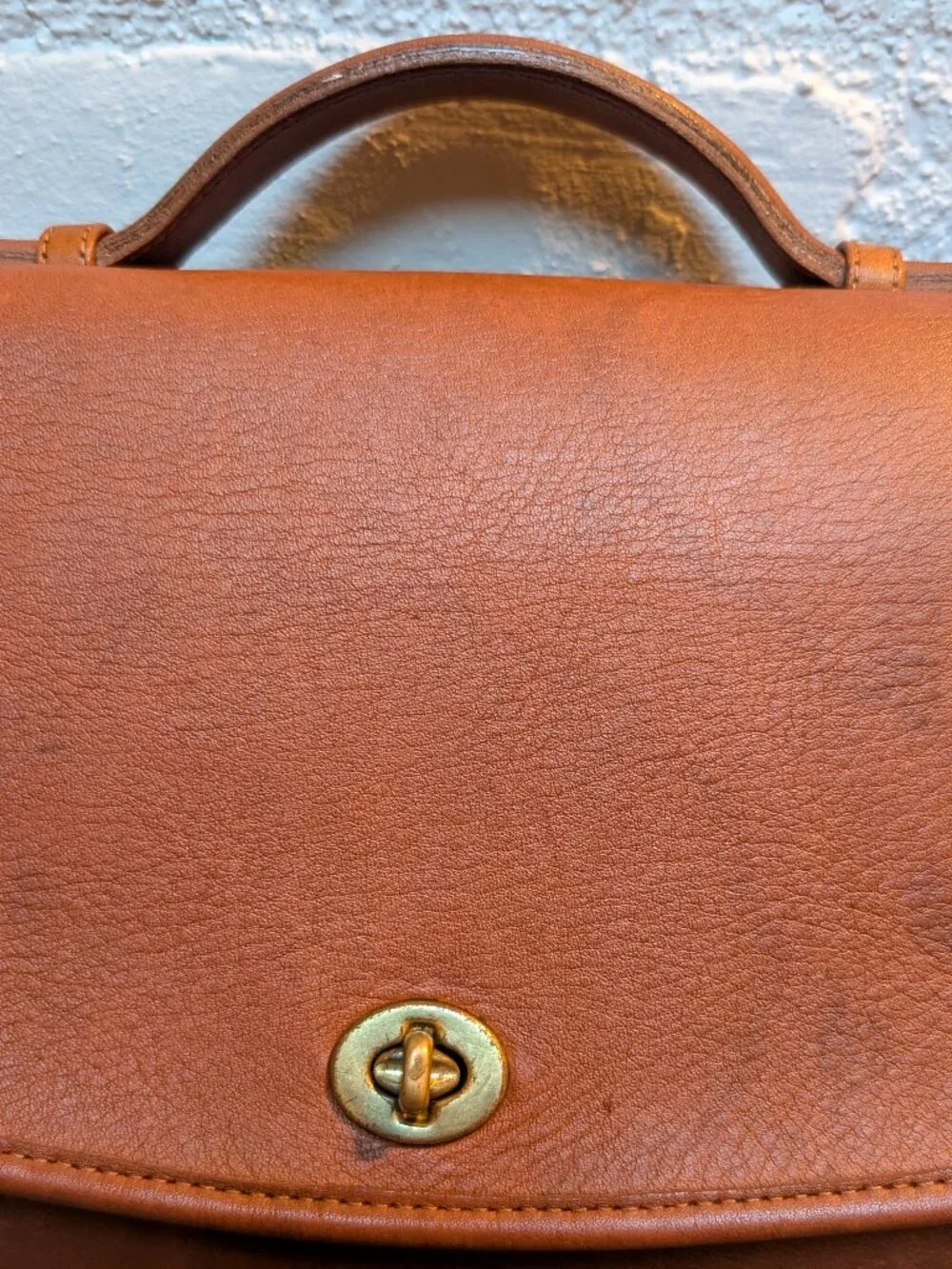 Vintage Coach Lexington Style Leather Briefcase - British Tan